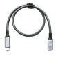 SYSTEM-S USB4 50 cm Kabel Typ C Stecker zu Buchse geflochten 40 Gbit/s 240 W USB 4.0 Kabel Adapter