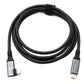 SYSTEM-S USB4 150 cm Kabel Typ C Stecker zu Stecker Winkel 40 Gbit/s 240 W USB 4.0 Kabel Adapter