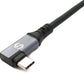 SYSTEM-S USB4 150 cm Kabel Typ C Stecker zu Stecker Winkel 40 Gbit/s 240 W USB 4.0 Kabel Adapter