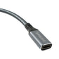 SYSTEM-S USB4 20 cm Kabel Typ C Stecker zu Buchse Winkel geflochten 40 Gbit/s 240 W USB 4.0 Kabel Adapter