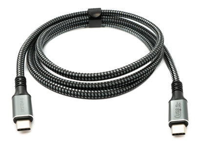 SYSTEM-S USB4 120 cm cable type C male to male braided 40 Gbit/s 240 W USB 4.0 cable adapter