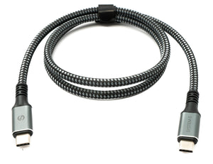 SYSTEM-S USB4 80 cm cable type C male to male braided 40 Gbit/s 240 W USB 4.0 cable adapter