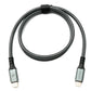 SYSTEM-S USB4 80 cm Kabel Typ C Stecker zu Stecker geflochten 40 Gbit/s 240 W USB 4.0 Kabel