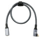 SYSTEM-S USB4 40 cm Kabel Typ C Stecker zu Buchse Winkel geflochten 40 Gbit/s 240 W USB 4.0 Kabel Adapter
