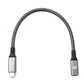 SYSTEM-S USB4 30 cm Kabel Typ C Stecker zu Buchse geflochten 40 Gbit/s 240 W USB 4.0 Kabel Adapter