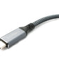 SYSTEM-S USB4 30 cm Kabel Typ C Stecker zu Buchse geflochten 40 Gbit/s 240 W USB 4.0 Kabel Adapter