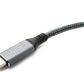 SYSTEM-S USB4 100 cm Kabel Typ C Stecker zu Buchse geflochten 40 Gbit/s 240 W USB 4.0 Kabel Adapter