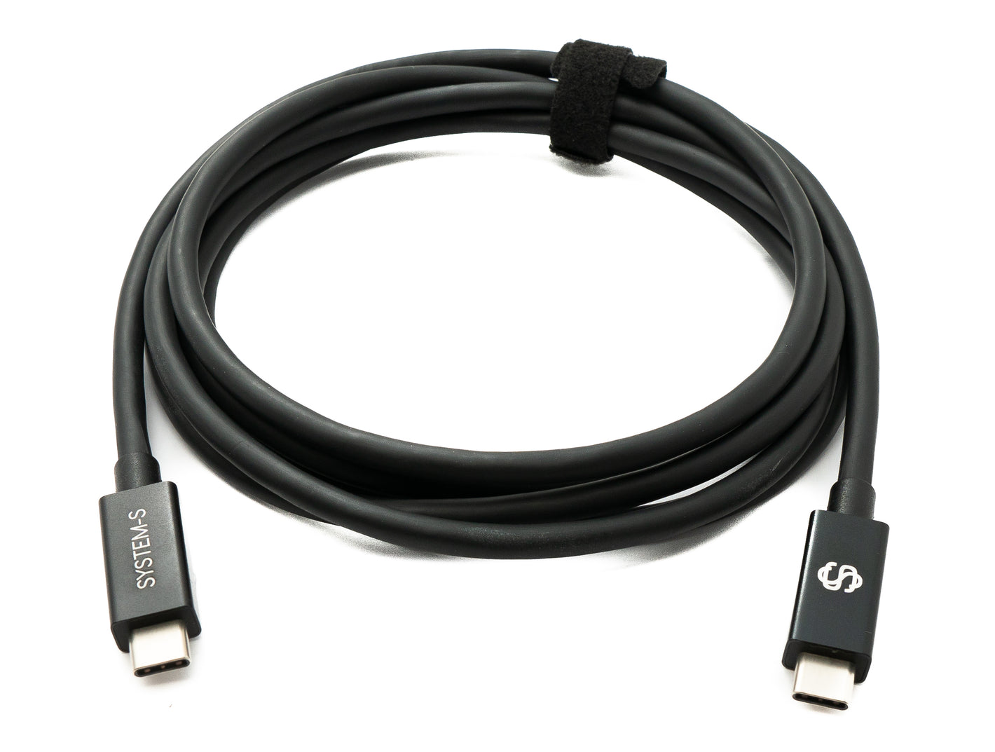 SYSTEM-S USB Thunderbolt 4 200 cm Kabel Typ C Stecker zu Stecker 40 Gbit/s 240 W Kabel Adapter