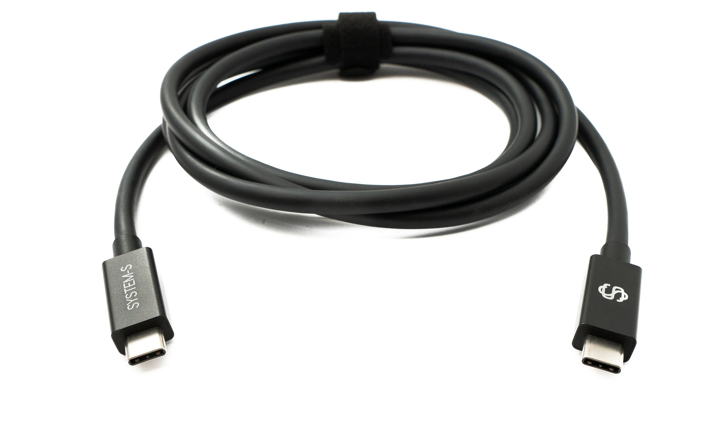 SYSTEM-S USB Thunderbolt 4 150 cm Kabel Typ C Stecker zu Stecker 40 Gbit/s 240 W Kabel Adapter