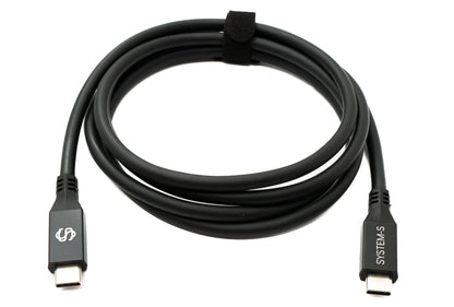 SYSTEM-S USB4 150 cm Cable Type C Male to Male 40 Gbit/s 240 W USB 4.0 Cable Adapter