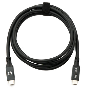 SYSTEM-S USB4 150 cm Kabel Typ C Stecker zu Stecker 40 Gbit/s 240 W USB 4.0 Kabel Adapter