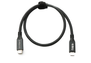 SYSTEM-S USB4 50 cm Kabel Typ C Stecker zu Stecker 40 Gbit/s 240 W USB 4.0 Kabel