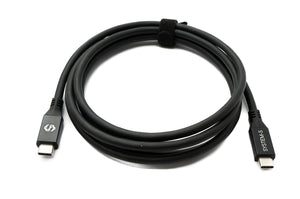 SYSTEM-S USB4 200 cm Kabel Typ C Stecker zu Stecker 40 Gbit/s 240 W USB 4.0 Kabel Adapter