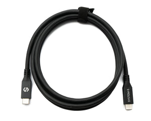 SYSTEM-S USB4 200 cm Kabel Typ C Stecker zu Stecker 40 Gbit/s 240 W USB 4.0 Kabel Adapter