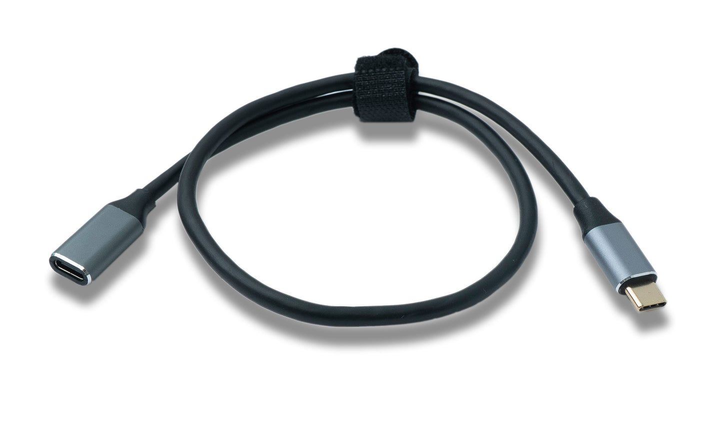 SYSTEM-S USB 3.1 Gen 2 Kabel 50 cm Typ C Stecker zu Buchse 10 Gbit/s 100W
