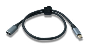 SYSTEM-S USB 3.1 Gen 2 Kabel 50 cm Typ C Stecker zu Buchse 10 Gbit/s 100W