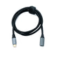 SYSTEM-S USB 3.1 Gen 2 Kabel 100 cm Typ C Stecker zu Buchse 10 Gbit/s 100W
