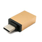 SYSTEM-S USB 3.1 Adapter Typ C Stecker zu 3.0 A Buchse 5 Gbit/s in Rosa Gelb