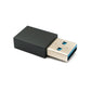 SYSTEM-S USB 3.1 adapter type C female to 3.0 A male 5 Gbit/s 100W in black