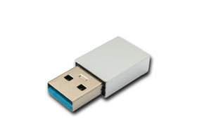 SYSTEM-S USB 3.1 Adapter Typ C Buchse zu 3.0 A Stecker 5 Gbit/s 100W in Anthrazit