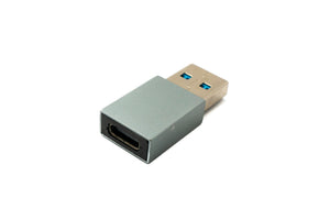 SYSTEM-S USB 3.1 Adapter Typ C Buchse zu 3.0 A Stecker 5 Gbit/s 100W in Grau