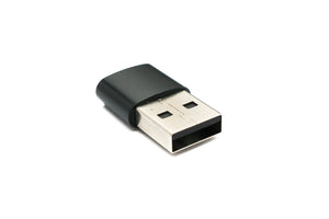 Adaptateur SYSTEM-S USB 3.1 type C femelle vers 2.0 type A mâle en noir