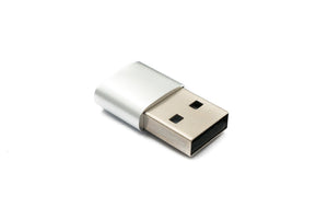 Adaptateur SYSTEM-S USB 3.1 type C femelle vers 2.0 type A mâle en anthracite