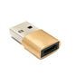 Adaptateur SYSTEM-S USB 3.1 type C femelle vers 2.0 type A mâle en rose jaune