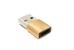 Adaptateur SYSTEM-S USB 3.1 type C femelle vers 2.0 type A mâle en rose jaune