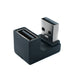 SYSTEM-S USB 3.0 Adapter Typ A Stecker zu Buchse U Turn 180° Winkel in Schwarz