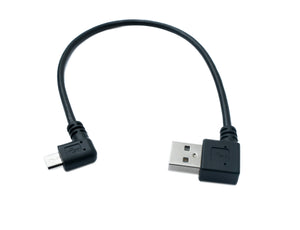 SYSTEM-S USB 2.0 Kabel 20 cm Micro B Stecker zu Typ A Stecker Right Angled Winkel
