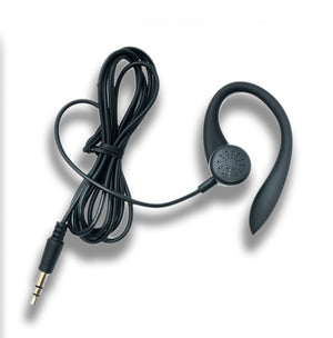SYSTEM-S Mono In Ear Kopfhörer 115 cm AUX Klinke 2,5 mm Stecker mit Ohrhaken