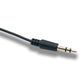SYSTEM-S Mono In Ear Kopfhörer 115 cm AUX Klinke 2,5 mm Stecker mit Ohrhaken