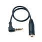 SYSTEM-S Audio Cable 20 cm Stereo AUX Jack 3.5 mm Male to Female Angle in Black