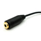 SYSTEM-S Audio Cable 20 cm Stereo AUX Jack 3.5 mm Male to Female Angle in Black