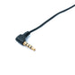 SYSTEM-S Audio Kabel 20 cm Stereo AUX Klinke 3,5 mm Stecker zu Buchse Winkel in Schwarz