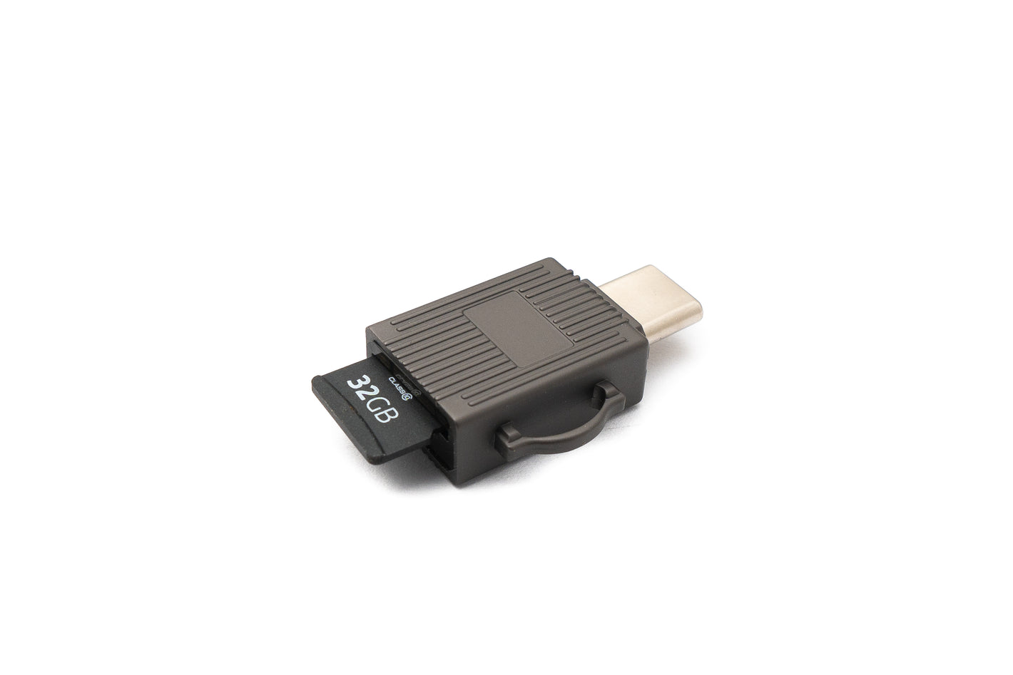 SYSTEM-S USB 3.1 Type C Lecteur de carte Micro SD Adaptateur SDXC en gris