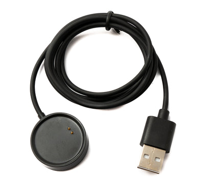 Cable USB 2.0 Estación de carga de 100 cm para smartwatch Realme Watch RMA161 en color negro