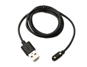 SYSTEM-S USB 2.0 Kabel 100 cm Ladekabel für Realme TechLife DIZO Watch2 in Schwarz