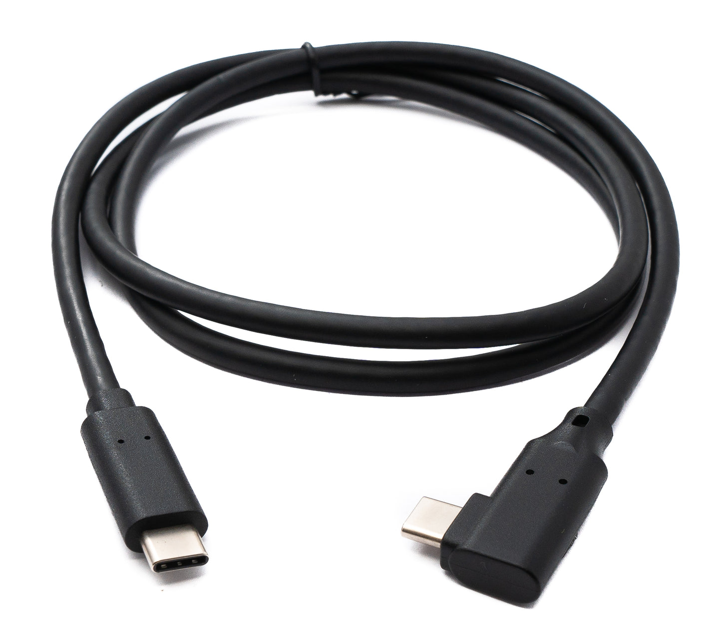 Cable USB 3.2 Gen 1 Adaptador de ángulo tipo C macho a macho de 100 cm en negro