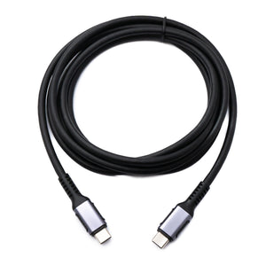 SYSTEM-S USB 3.2 Gen 1 Kabel 200 cm Typ C Stecker zu Stecker Adapter in Schwarz