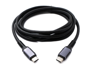 SYSTEM-S USB 3.2 Gen 1 Kabel 200 cm Typ C Stecker zu Stecker Adapter in Schwarz