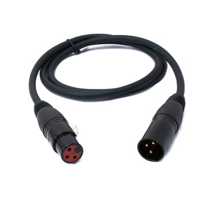 Cavo audio da 100 cm XLR 3 pin maschio a femmina adattatore AUX in nero