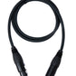 SYSTEM-S Audio Kabel 100 cm XLR 3 polig Stecker zu Buchse AUX Adapter in Schwarz