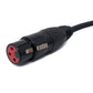 SYSTEM-S Audio Kabel 100 cm XLR 3 polig Stecker zu Buchse AUX Adapter in Schwarz