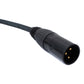 SYSTEM-S Audio Kabel 100 cm XLR 3 polig Stecker zu Buchse AUX Adapter in Schwarz