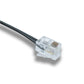 SYSTEM-S Festnetz Kabel 3 m 4P4C RJ9 Stecker zu Stecker Spirale in Schwarz