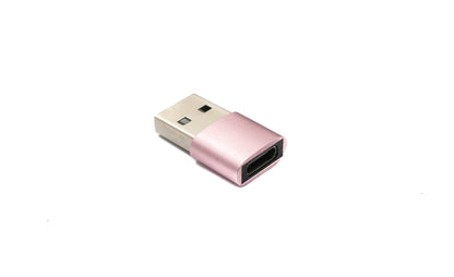 Adaptateur SYSTEM-S USB 3.1 type C femelle vers 2.0 type A mâle en rose