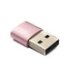 Adaptateur SYSTEM-S USB 3.1 type C femelle vers 2.0 type A mâle en rose