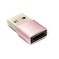 Adaptateur SYSTEM-S USB 3.1 type C femelle vers 2.0 type A mâle en rose